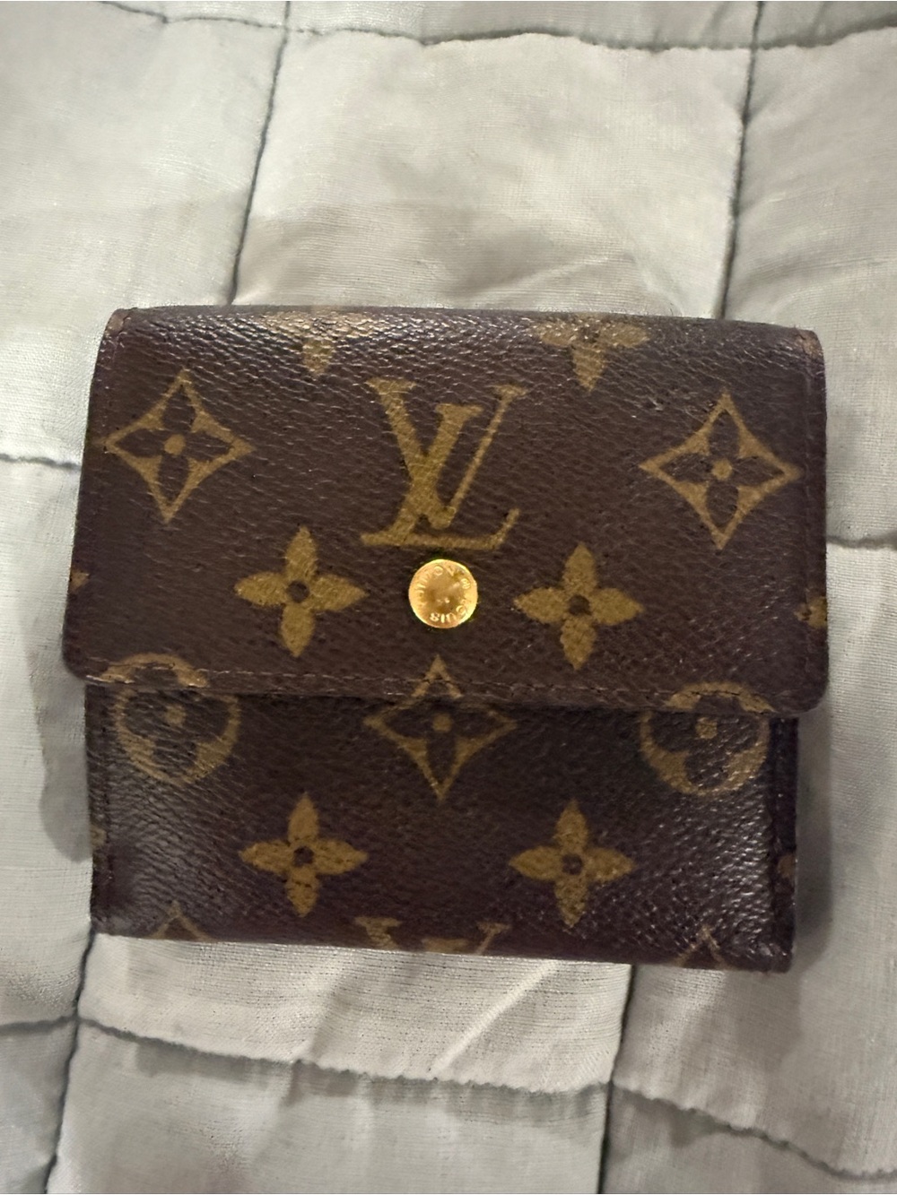 Louis Vuitton Monogram Canvas Small Wallet in Brown and Gold